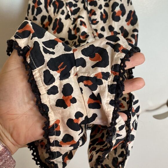Urban outfitters cheetah print ruffle romper size SMALL - Picture 7 of 13